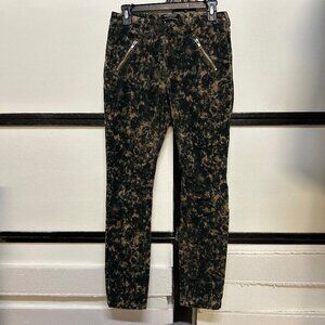 Maison Scotch Black & Tan Corduroy Slim Jeans, Size 24, 32 Length (XS)